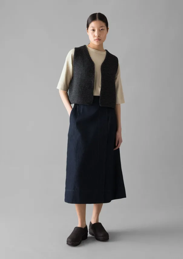 Clearance Textured Knit Gilet Women Knitwear
