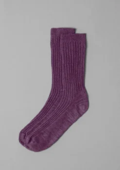 Outlet Textured Rib Cotton Marl Socks Socks