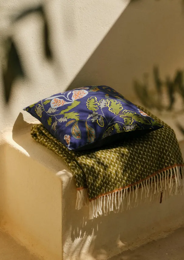 Trailing Foliage Linen Cushion Cover Textiles|Cushions & Covers