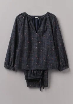 Trellis Floral Block Print Pyjamas Women Nightwear