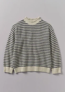 Best Tucking Stripe Wool Cotton Sweater Knitwear