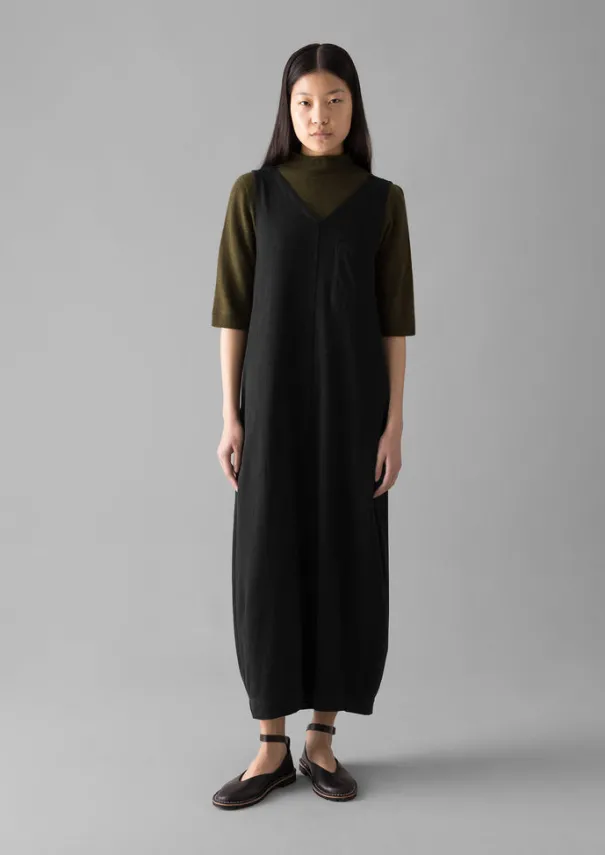 New V-Neck Cotton Jersey Dress Women Loungewear|Dresses