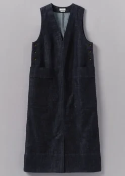 Hot V-Neck Denim Pinafore Dress Women Denim|Workwear