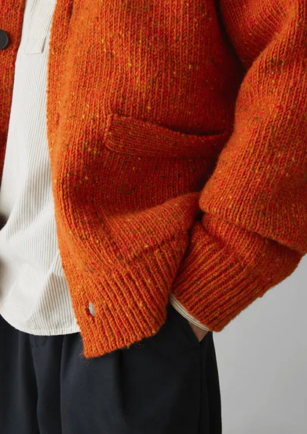 Best V-Neck Donegal Wool Cardigan Knitwear
