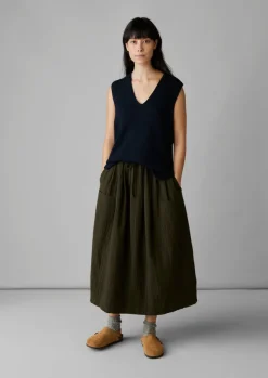 Hot V-Neck Linen Cotton Knitted Tank Women Linen|Loungewear