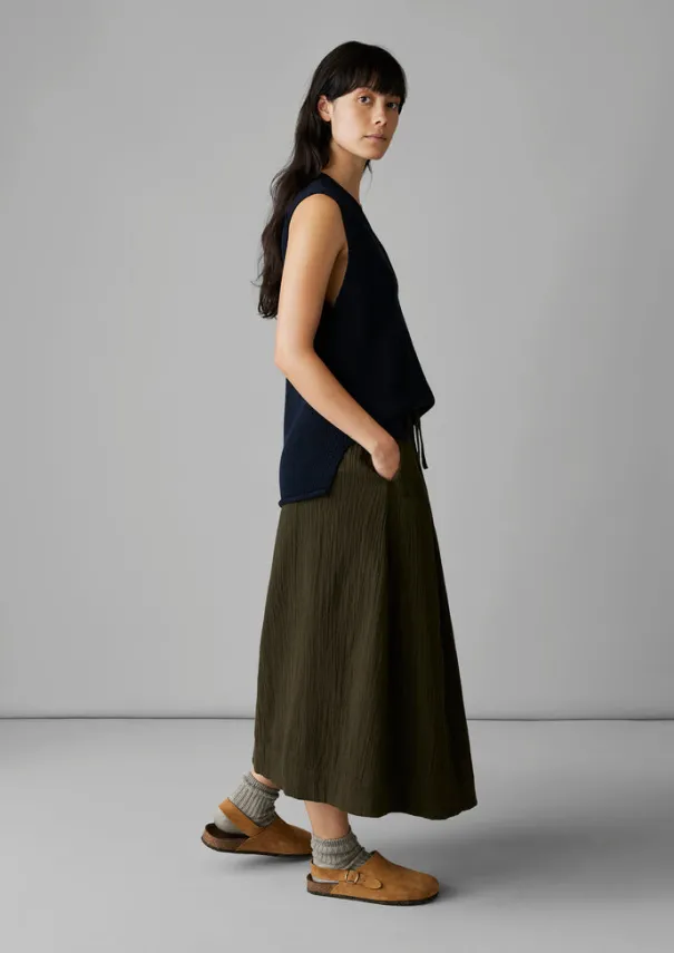 Hot V-Neck Linen Cotton Knitted Tank Women Linen|Loungewear