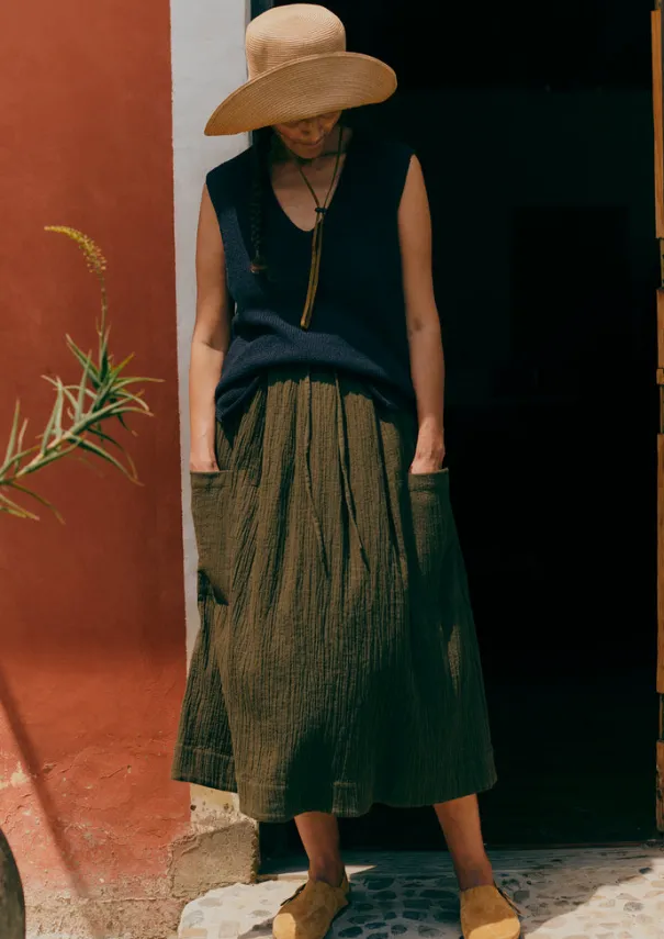 Hot V-Neck Linen Cotton Knitted Tank Women Linen|Loungewear