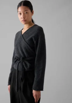 Hot V-Neck Wool Wrap Cardigan Women Knitwear