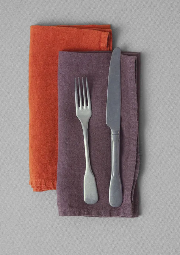 Hot Washed Linen Napkin Textiles|Kitchen
