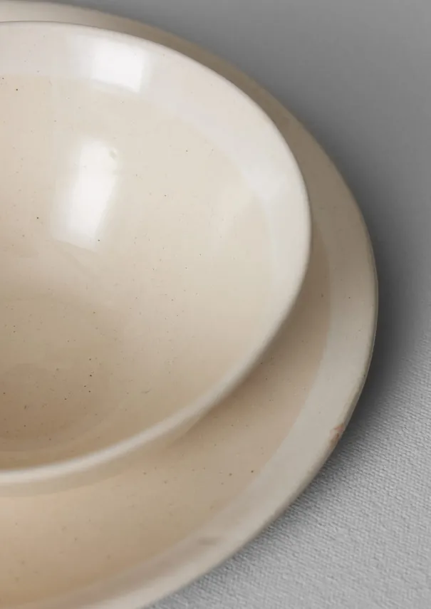 Outlet Wonki Ware White Wash Dinner Plate Ceramics|Tableware