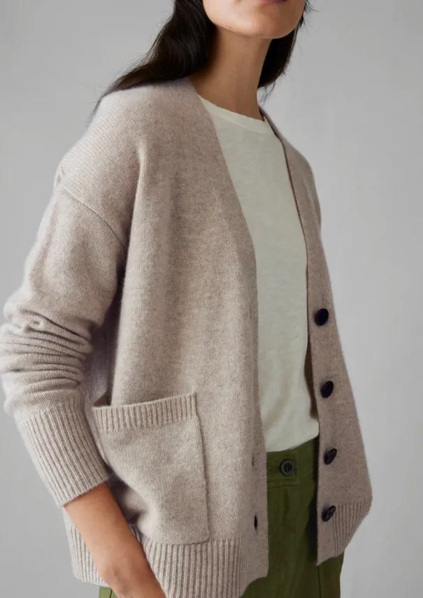 Hot Wool Cashmere Boxy Cardigan Women Cashmere|Knitwear