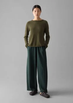 Online Wool Cashmere Neat Sweater Women Knitwear