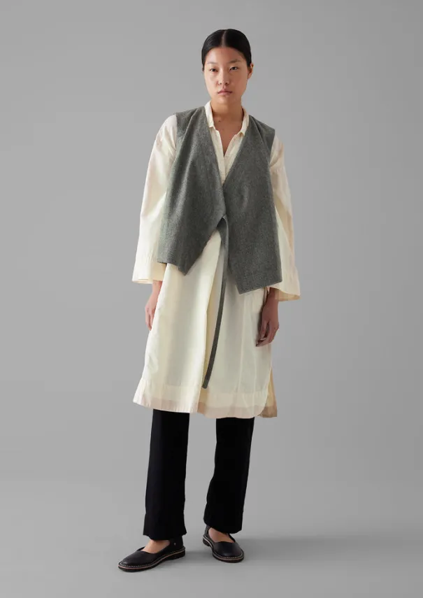 Wool Flannel Sleeveless Jacket Women Coats & Jackets